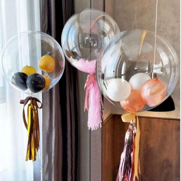 Imagem de Balão Transparente Bobo Balloon 26Cm Pacote Bl4001 - Yoss