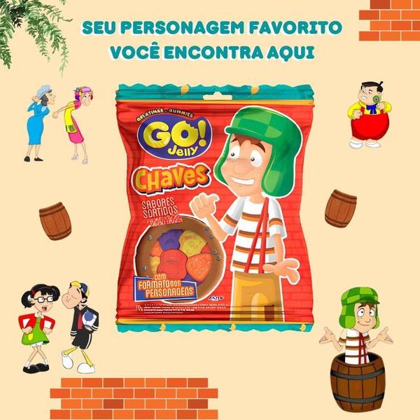 Balas chaves GoJelly 12unx70g - Go Jelly Imagem de Balas chaves GoJelly 12unx70g
