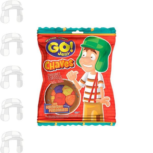 Balas chaves GoJelly 12unx70g - Go Jelly Imagem de Balas chaves GoJelly 12unx70g