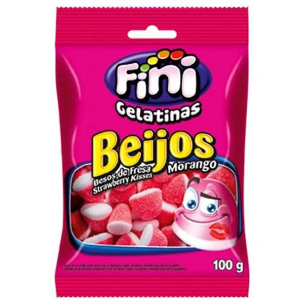 Imagem de Balas de Gelatina Fini Beijos de Morango 15g