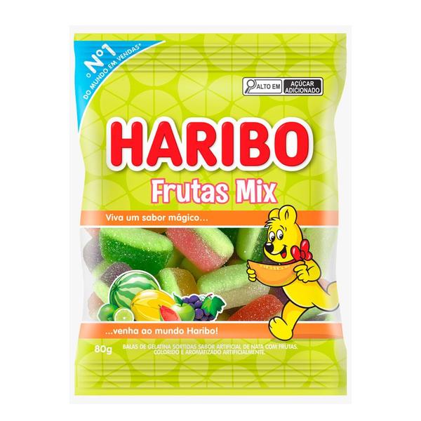 Imagem de Balas de Gelatina Haribo Frutas Mix 80g