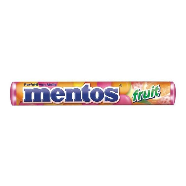 Balas Mastigáveis Mentos Fruit 38g Imagem de Balas Mastigáveis Mentos Fruit 38g