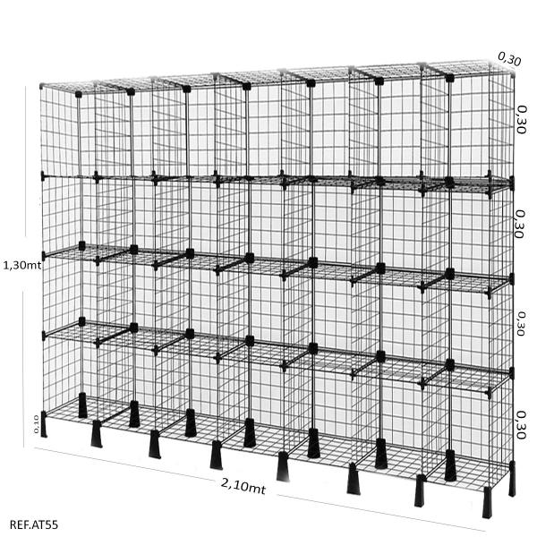 Imagem de Balcão aramado preto - 2,10 X 1,30 X 0,30