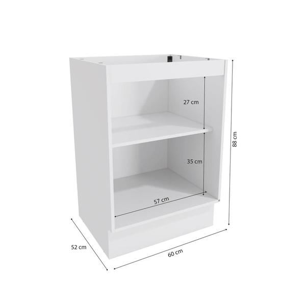 Imagem de Balcão Celeste Kappesberg 100% MDF 1 Porta Branco 60cm