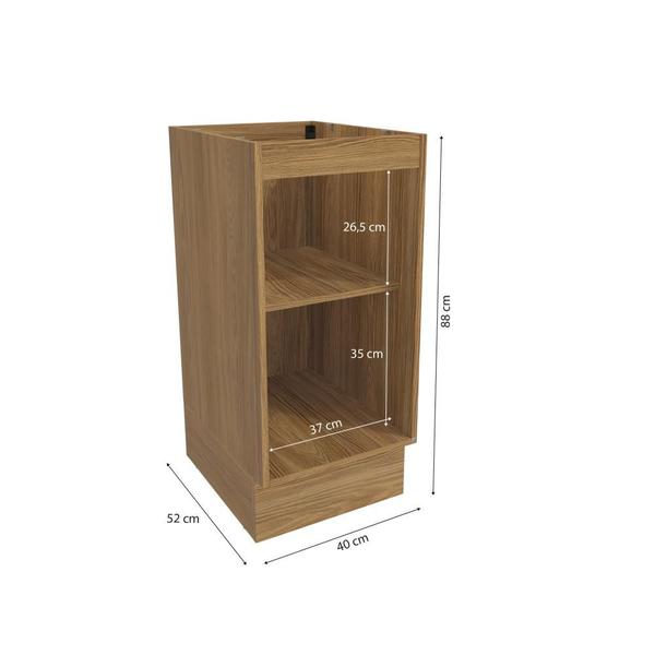 Imagem de Balcão Celeste Kappesberg 100% MDF 1 Porta Nogueira/Azul 40cm