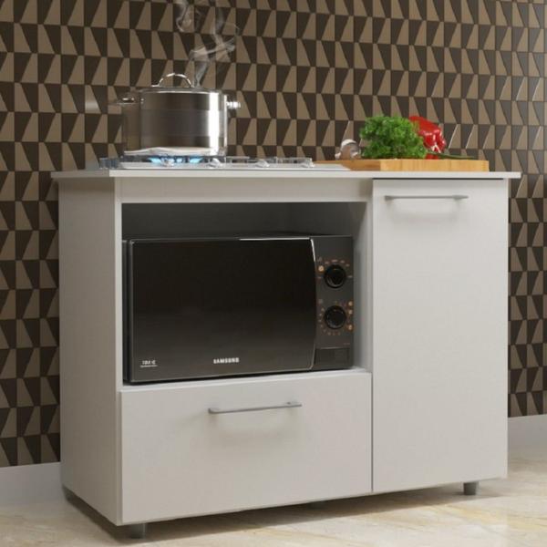 Imagem de Balcão Cooktop 5 Bocas 2 Portas Espaço para Forno Elétrico 36L J Carvalho