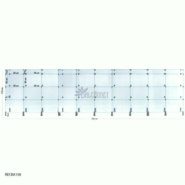 Imagem de Balcão de Atendimento Modulado em Vidro - 5,00 x 1,10 x 0,40