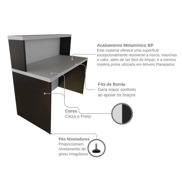 Imagem de Balcão de Atendimento para Recepção - 120cm de Largura