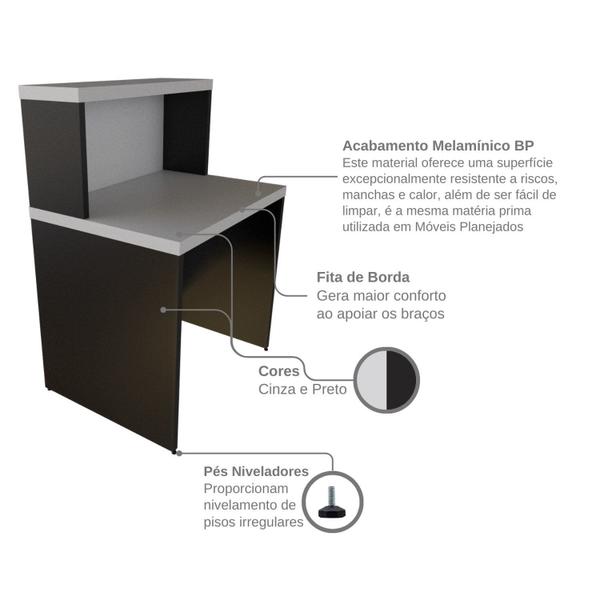 Imagem de Balcão de Atendimento para Recepção - Pequeno 80cm de Largura