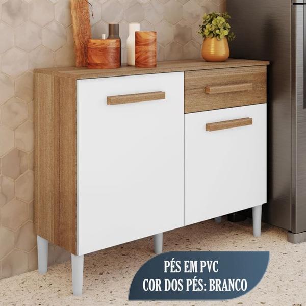 Balcao De Cozinha 2 Portas 105 cm 2012148 Atacama Off White ARMoveis - Aramoveis Imagem de Balcao De Cozinha 2 Portas 105 cm 2012148 Atacama Off White ARMoveis