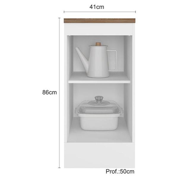 Imagem de Balcão de Cozinha 41cm Unna Branco - Poliman