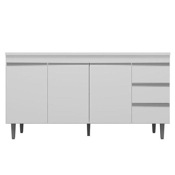 Balcão De Cozinha Andréia Com Tampo 150 Cm Branco - Ajl - AJL MÓVEIS Imagem de Balcão De Cozinha Andréia Com Tampo 150 Cm Branco - Ajl
