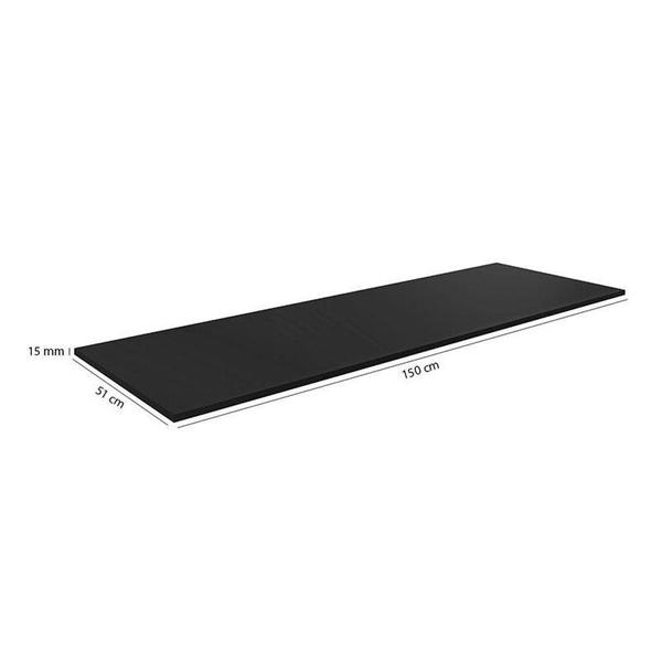 Balcão De Cozinha Gabriela Com Tampo 150 Cm Preto Fosco - Ajl - AJL MÓVEIS Imagem de Balcão De Cozinha Gabriela Com Tampo 150 Cm Preto Fosco - Ajl