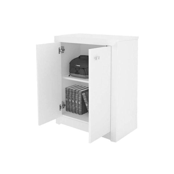 Imagem de Balcão de Escritório ME4103 c/ 2 Portas Branco - Tecno Mobili