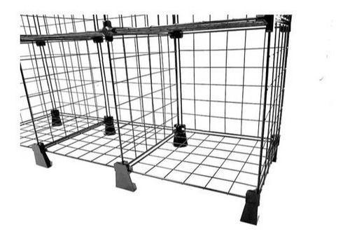 Imagem de Balcão de Loja Estante Aramada 1,00x2,10x0,30M Preta com 21 Nichos