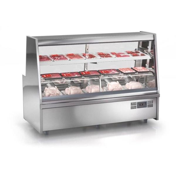 Imagem de Balcão Expositor Frigorífico Avícola Linha Turino GRTA-200AI Aço Inox 220V Gelopar