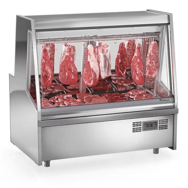 Imagem de Balcão Expositor Frigorífico Premium GATP-150AD AI Aço Inox Com Depósito Vidros Aquecidos Gelopar