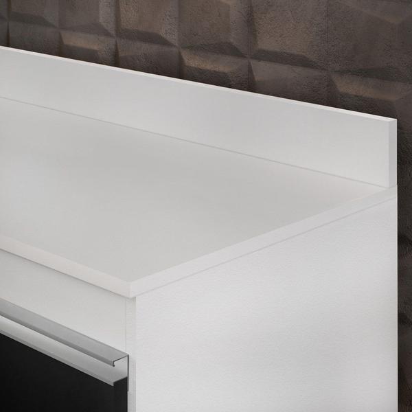 Imagem de Balcão Gabinete 180cm com Tampo Dallas Branco/Preto - Lumil