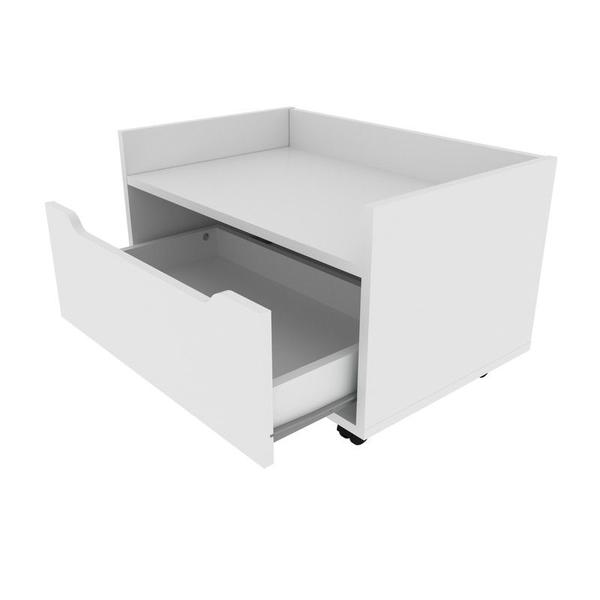 Imagem de Balcão Gabinete 60cm com 1 Gavetas e Rodízio BN3647 Branco Tecnomobili