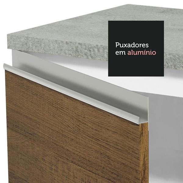 Imagem de Balcão Gabinete com Pia 150 cm 2 Portas 2 Gavetas Branco/Rustic Glamy Madesa