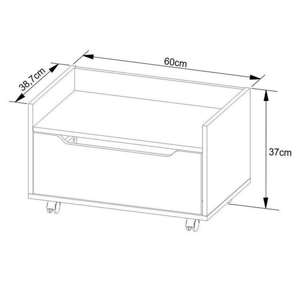 Imagem de Balcão Gabinete Para Banheiro Ambiente Bn3647 Mármore Branco - Tecnomobili