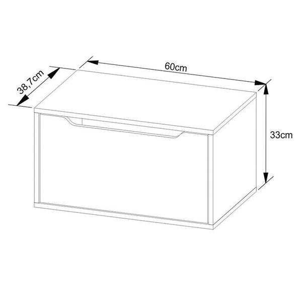 Imagem de Balcão Gabinete para Banheiro Suspenso Ambiente BN3646 Mármore Branco - Tecnomobili