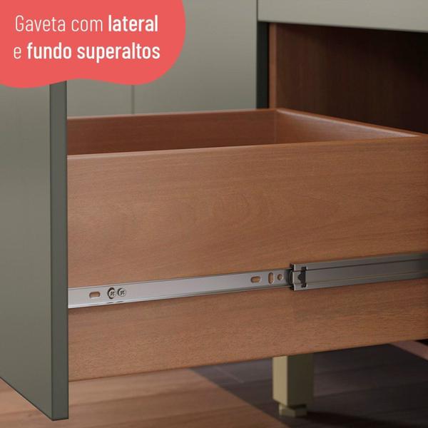 Imagem de Balcão Gabinete Sálvia 120cm Para Pia 3 Gavetas