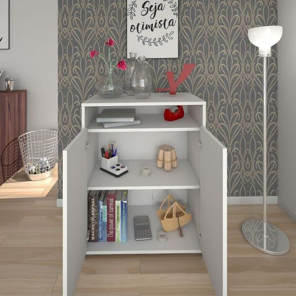 Imagem de Balcão Home Office 2 Portas Mobile Cool Branco - Artany