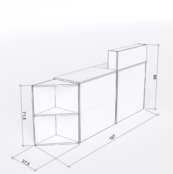 Imagem de Balcão Modular - Alto + Baixo + Nicho Lateral