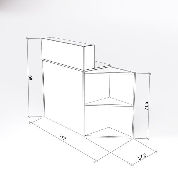 Imagem de Balcão Modular - Alto + Nicho Lateral