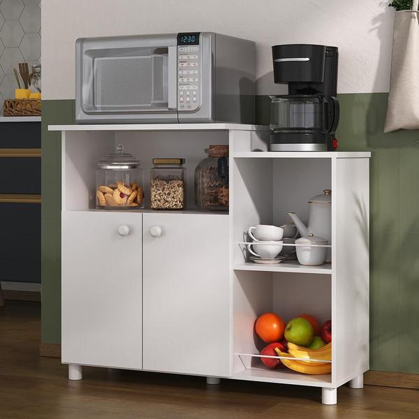 Balcão Multimóveis para Forno e Microondas Branco REF.2358 Balcão Multimóveis para Forno e Microondas Branco REF.2358