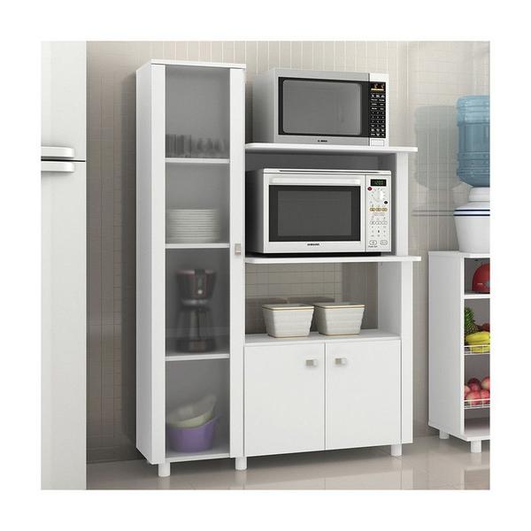 Imagem de Balcão Multiuso Cozinha 3 Portas 96,2x142,5x41,8 cm Branco