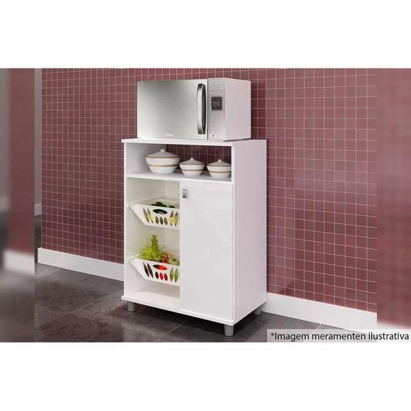 Balcão Multiuso Cozinha Fruteira FR2003 c/ 1 Porta Branco - Movelbento Imagem de Balcão Multiuso Cozinha Fruteira FR2003 c/ 1 Porta Branco - Movelbento