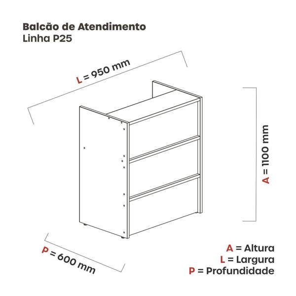 Imagem de Balcão para Atendimento BCAT900P25