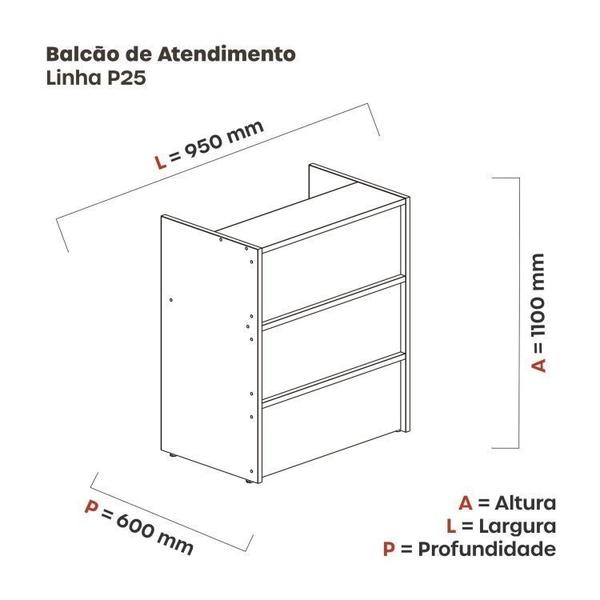 Imagem de Balcão para Atendimento em L Completo