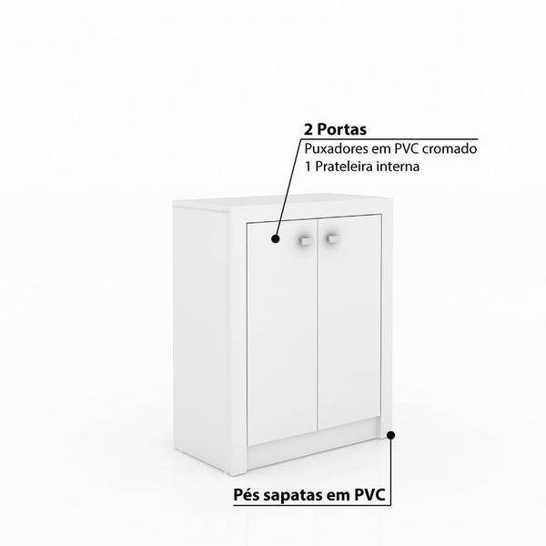 Imagem de Balcão para Escritório 2 Portas Tecno Mobili - Branco