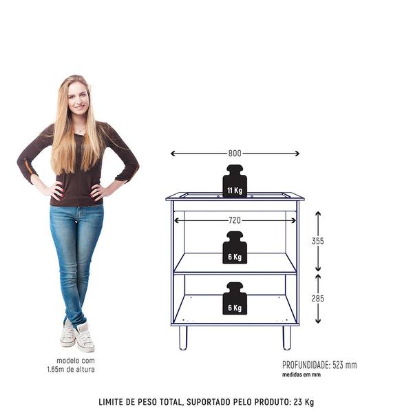 Imagem de Balcão para Fogão Cooktop 5 Bocas de Cozinha e Espaço para Forno Elétrico Zanzini Itália sem Porta