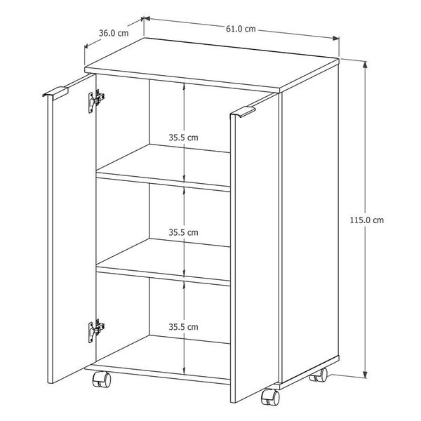 Imagem de Balcão  Pratic  para Microondas 2 portas Off/Freijó