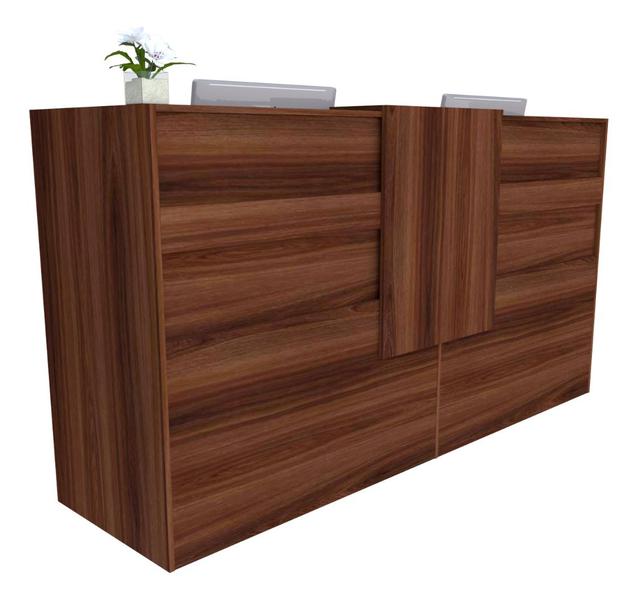 Balcão Recepção Caixa 160cm Álamo - Linha Premium - Mod 1.1 - Marcenaria Online Imagem de Balcão Recepção Caixa 160cm Álamo - Linha Premium - Mod 1.1