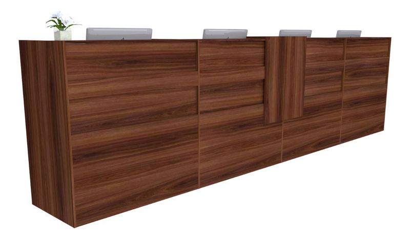 Balcão Recepção Caixa 492cm Álamo - Linha Premium - Mod 1.1 - Marcenaria Online Imagem de Balcão Recepção Caixa 492cm Álamo - Linha Premium - Mod 1.1