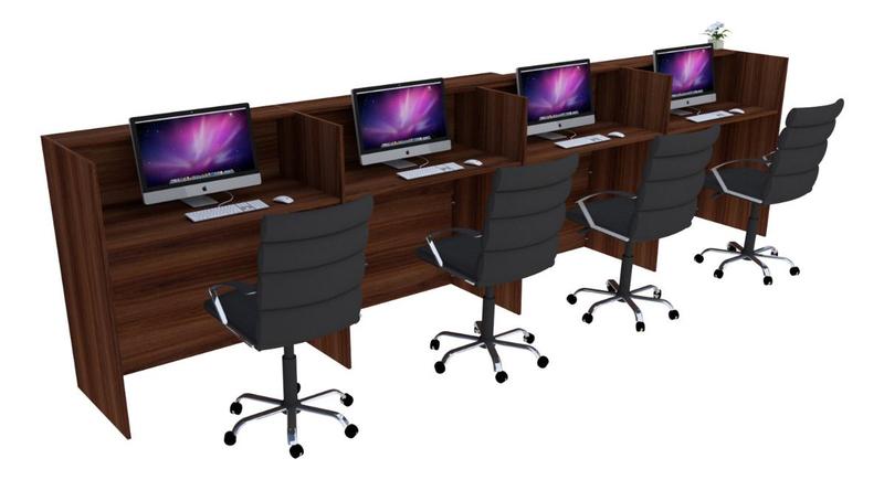 Balcão Recepção Caixa 492cm Álamo - Linha Premium - Mod 1.1 - Marcenaria Online Imagem de Balcão Recepção Caixa 492cm Álamo - Linha Premium - Mod 1.1