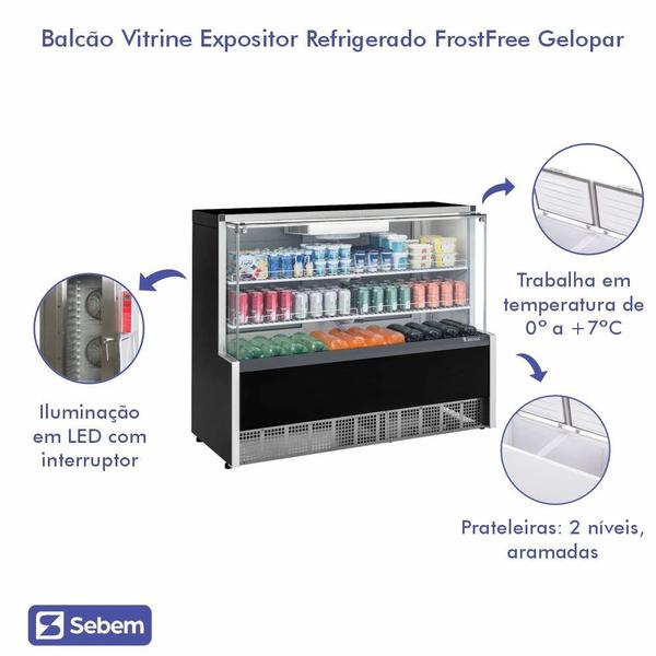 Imagem de Balcão Refrigerado Expositor GPFA 140 Gelopar