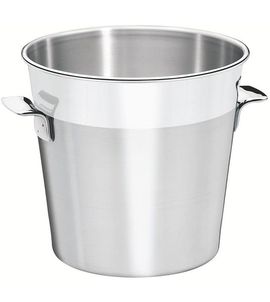 Balde 19,8cm por 21,2cm 5,2 Litros para Garrafas Cosmos em Aço Inox Tramontina Fosco com Borda em Brilho Imagem de Balde 19,8cm por 21,2cm 5,2 Litros para Garrafas Cosmos em Aço Inox Tramontina Fosco com Borda em Brilho