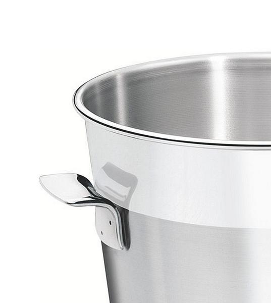 Balde 19,8cm por 21,2cm 5,2 Litros para Garrafas Cosmos em Aço Inox Tramontina Fosco com Borda em Brilho Imagem de Balde 19,8cm por 21,2cm 5,2 Litros para Garrafas Cosmos em Aço Inox Tramontina Fosco com Borda em Brilho