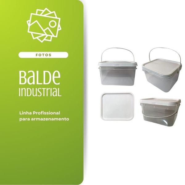 Imagem de Balde Alça Plastica para pizzaria transparente 2.4L 10 Pçs