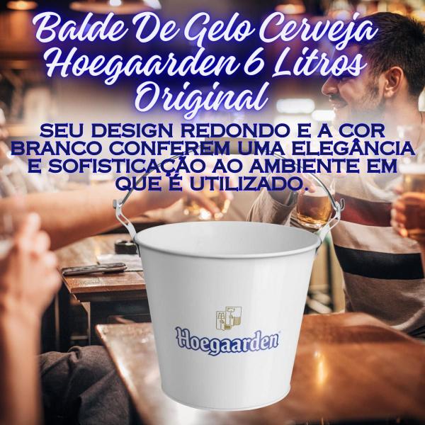 Imagem de Balde Cerveja Gelo Hoegaarden Original 6 L Licenciado Branco