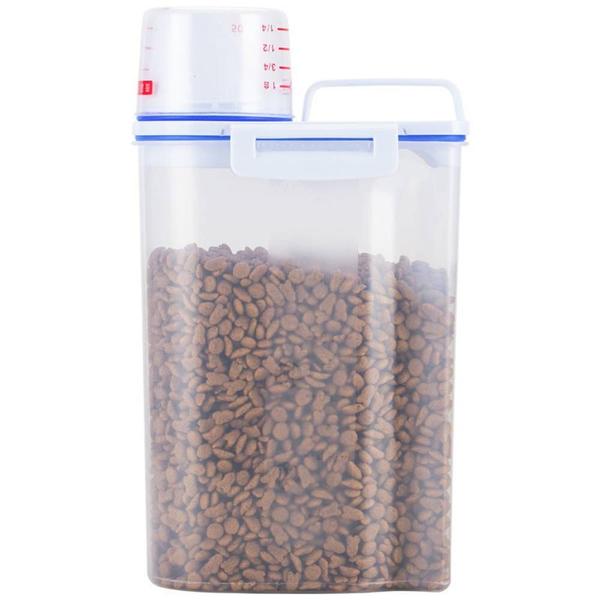 Balde de armazenamento de alimentos para animais de estimação, à prova de umidade selada portátil - Wokex Imagem de Balde de armazenamento de alimentos para animais de estimação, à prova de umidade selada portátil