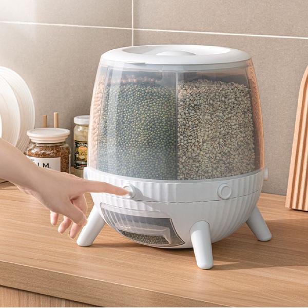 Balde de arroz PP, adequado para cozinha com lata de partição - Wokex Imagem de Balde de arroz PP, adequado para cozinha com lata de partição