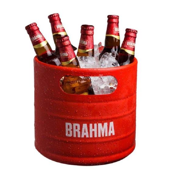 Imagem de Balde De cerveja brahma barril oficial elegante 5 litros - Alumiart