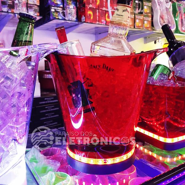 Imagem de Balde De Gelo 5 Litros Acrílico Personalizado Com LED Para Bebidas Cerveja Drink AP1012VM